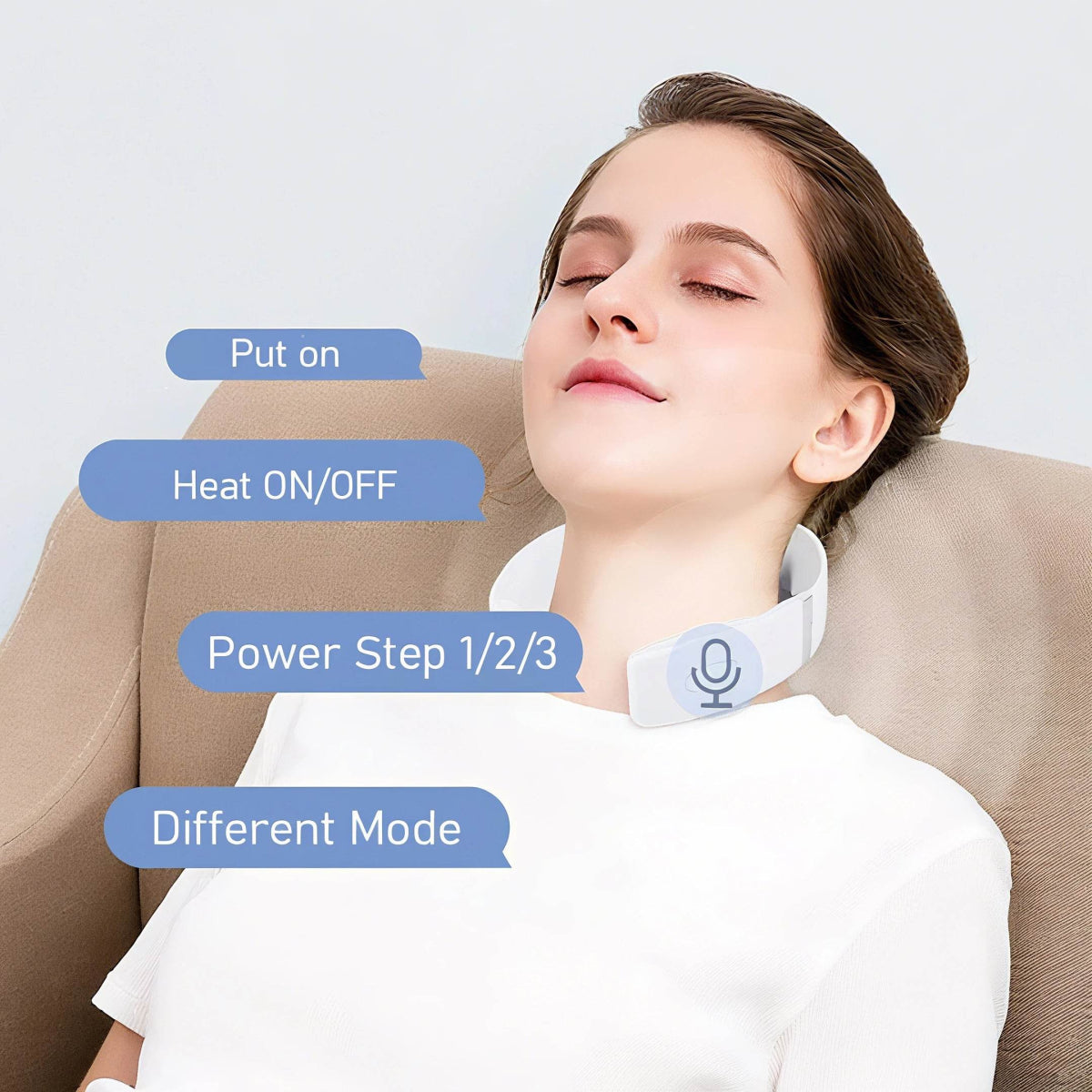 Portable Electronic Neck Massager With Curved Electrode Pads - Sleep Galleria