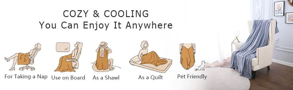 Lightweight Cooling Blanket Soft Organic Cotton - Sleep Galleria