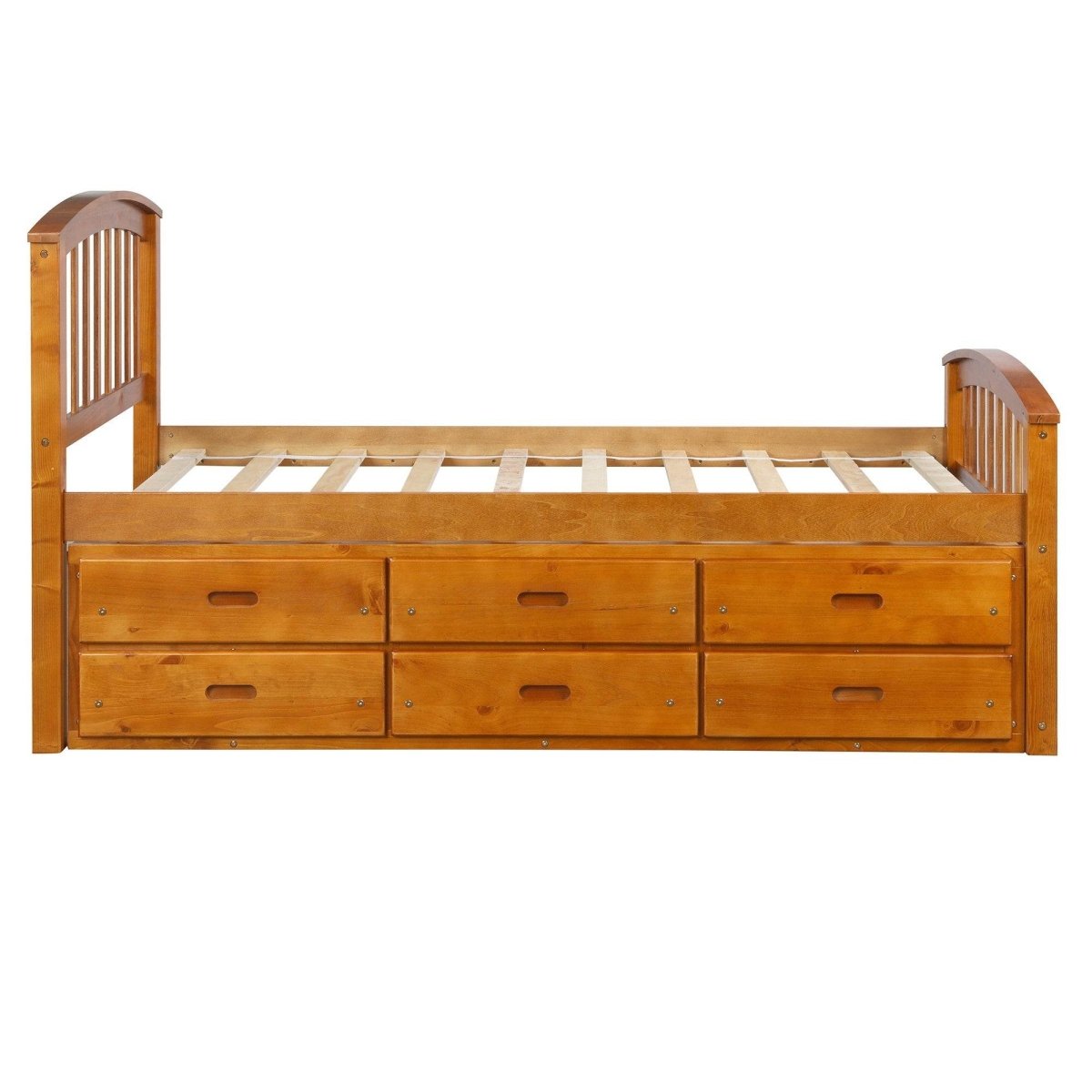 Solid Wood Platform Storage Bed with 6 Drawers - Sleep Galleria