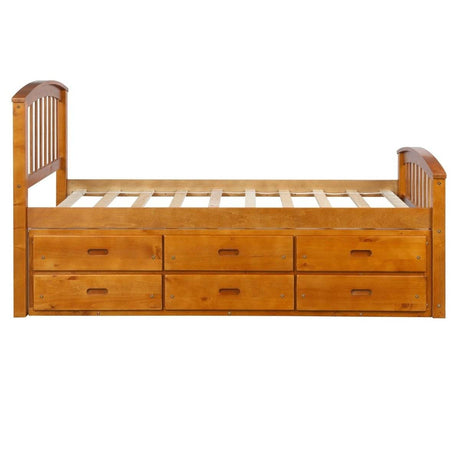 Twin Solid Wood Platform Storage Bed With Drawers - Sleep Galleria