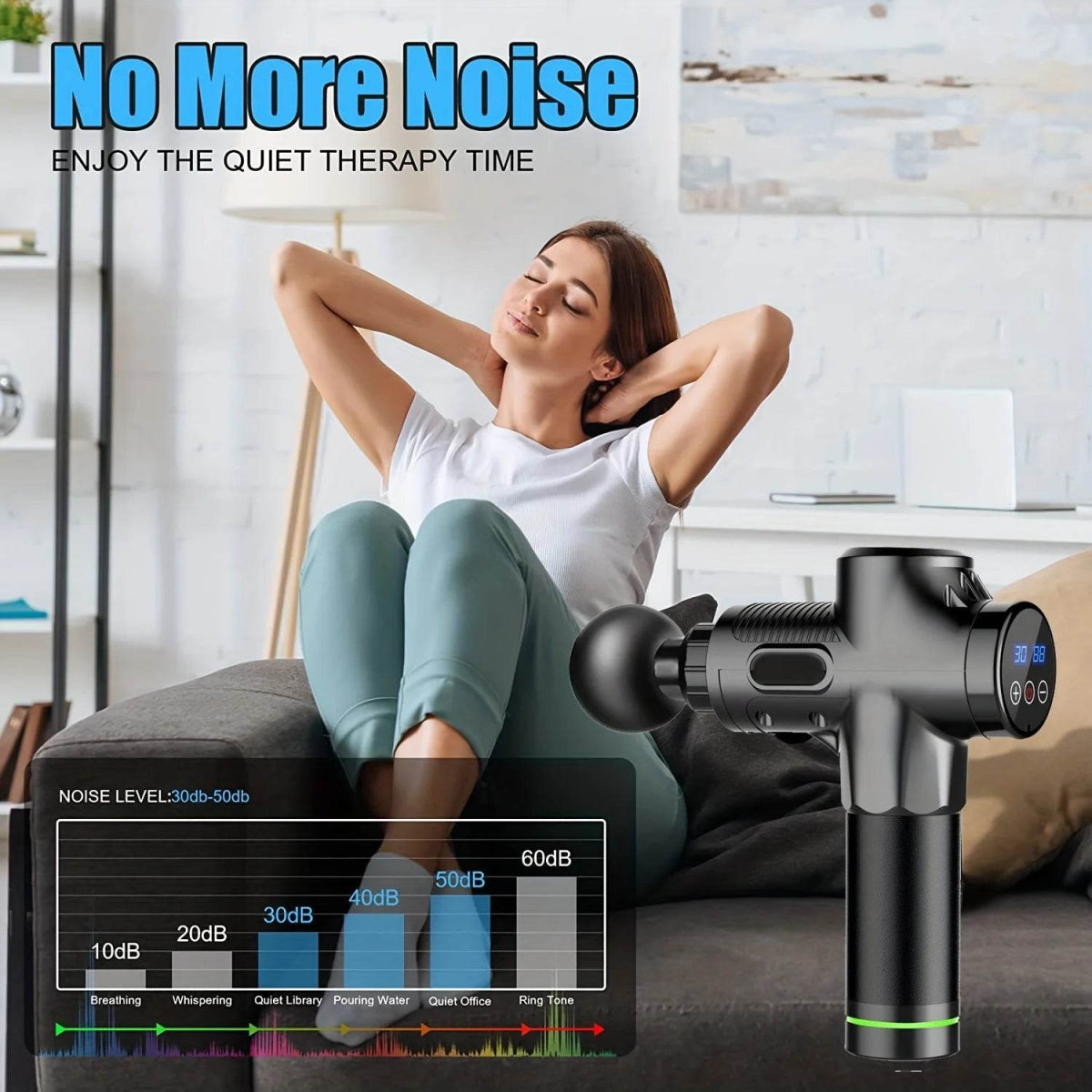 Portable Deep Tissue Electric Percussion Massage Gun - Sleep Galleria