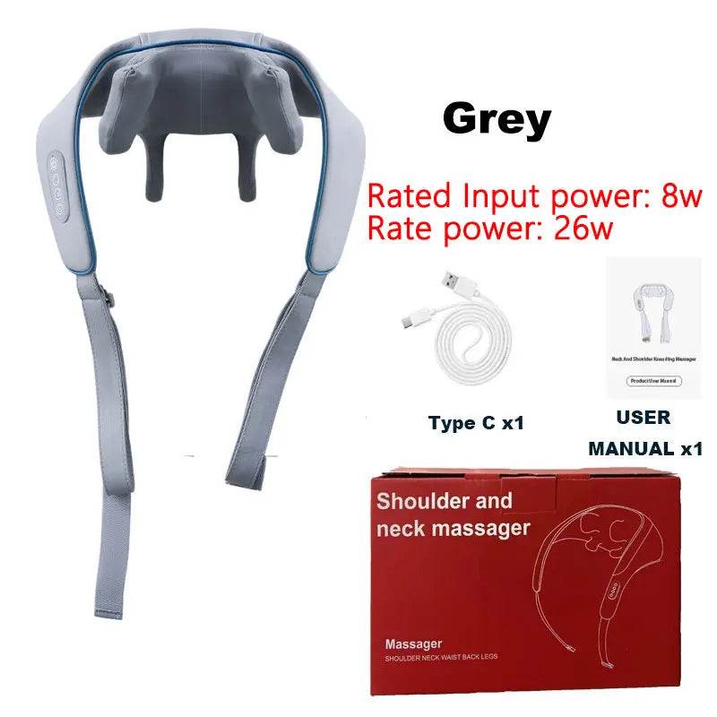 PU Leather Multifunctional Neck And Shoulder Massage Device - Omega Lifestyles