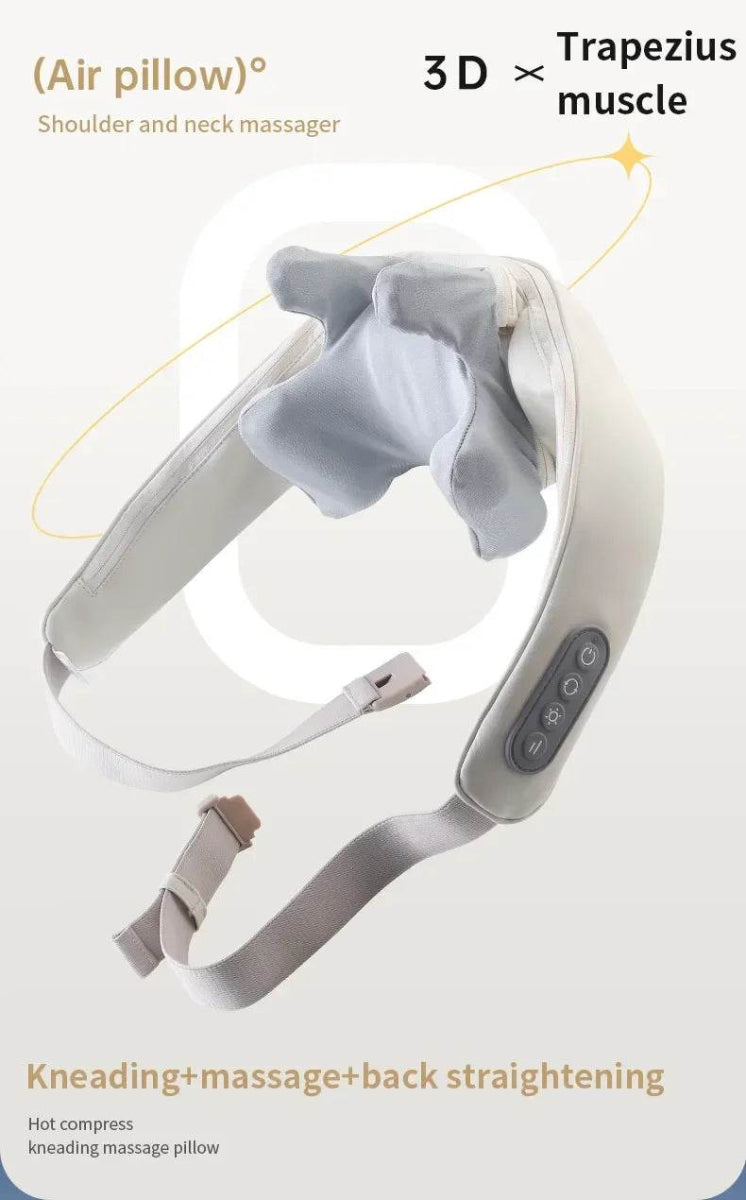 PU Leather Multifunctional Neck And Shoulder Massage Device - Omega Lifestyles