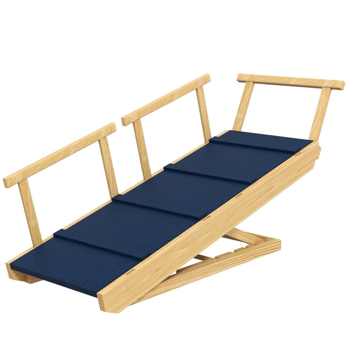 Adjustable Foldable Wooden Dog Ramp With Non-Slip Mat - Sleep Galleria