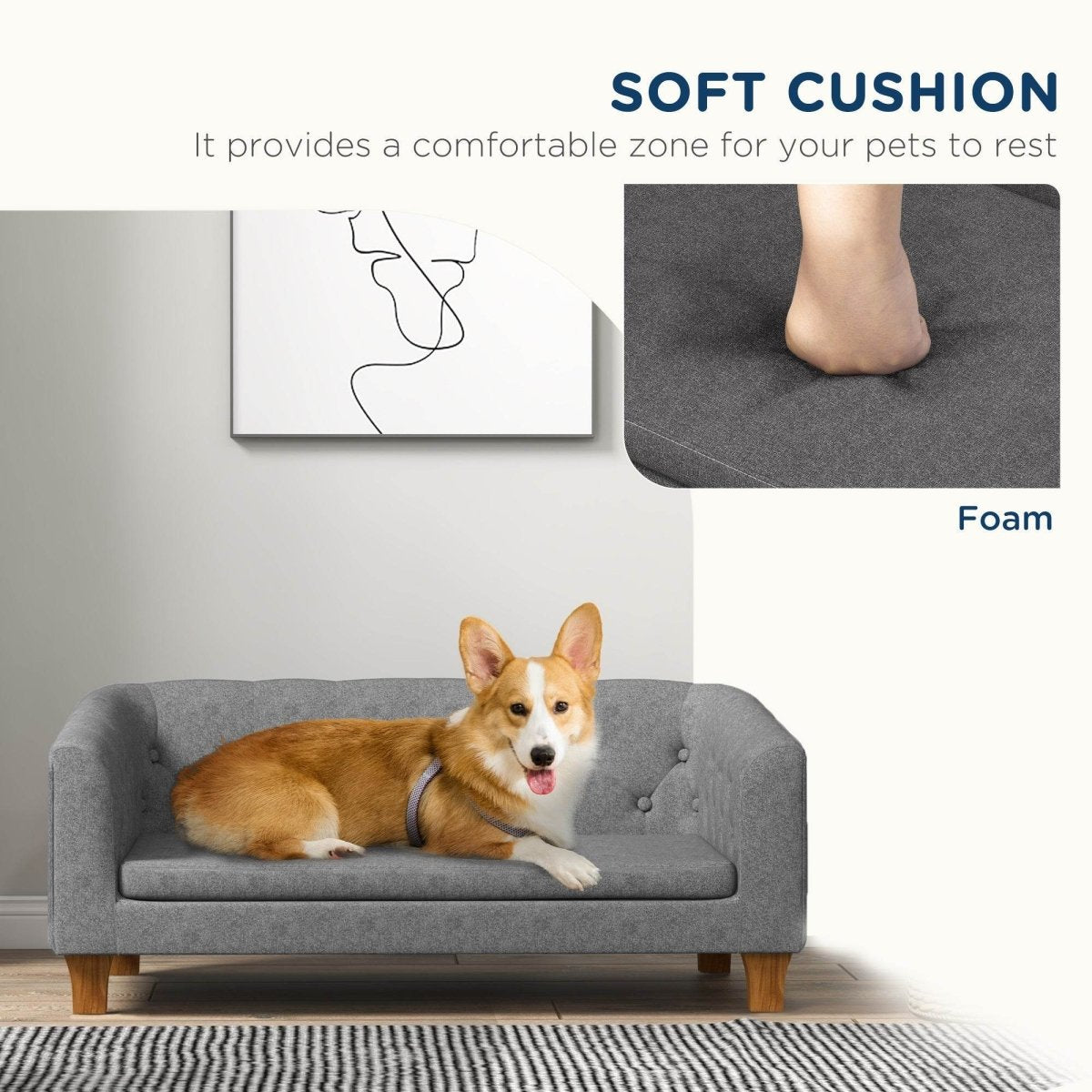 Elevated Pet Sofa Bed With Removable Cushion - Sleep Galleria