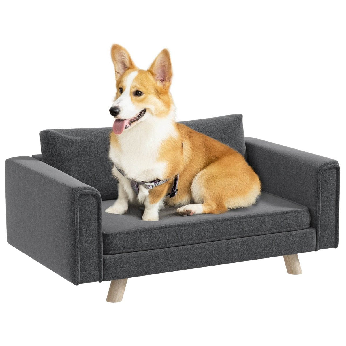 Elevated Pet Sofa With Removable Cushions And Anti-Slip Pads - Sleep Galleria