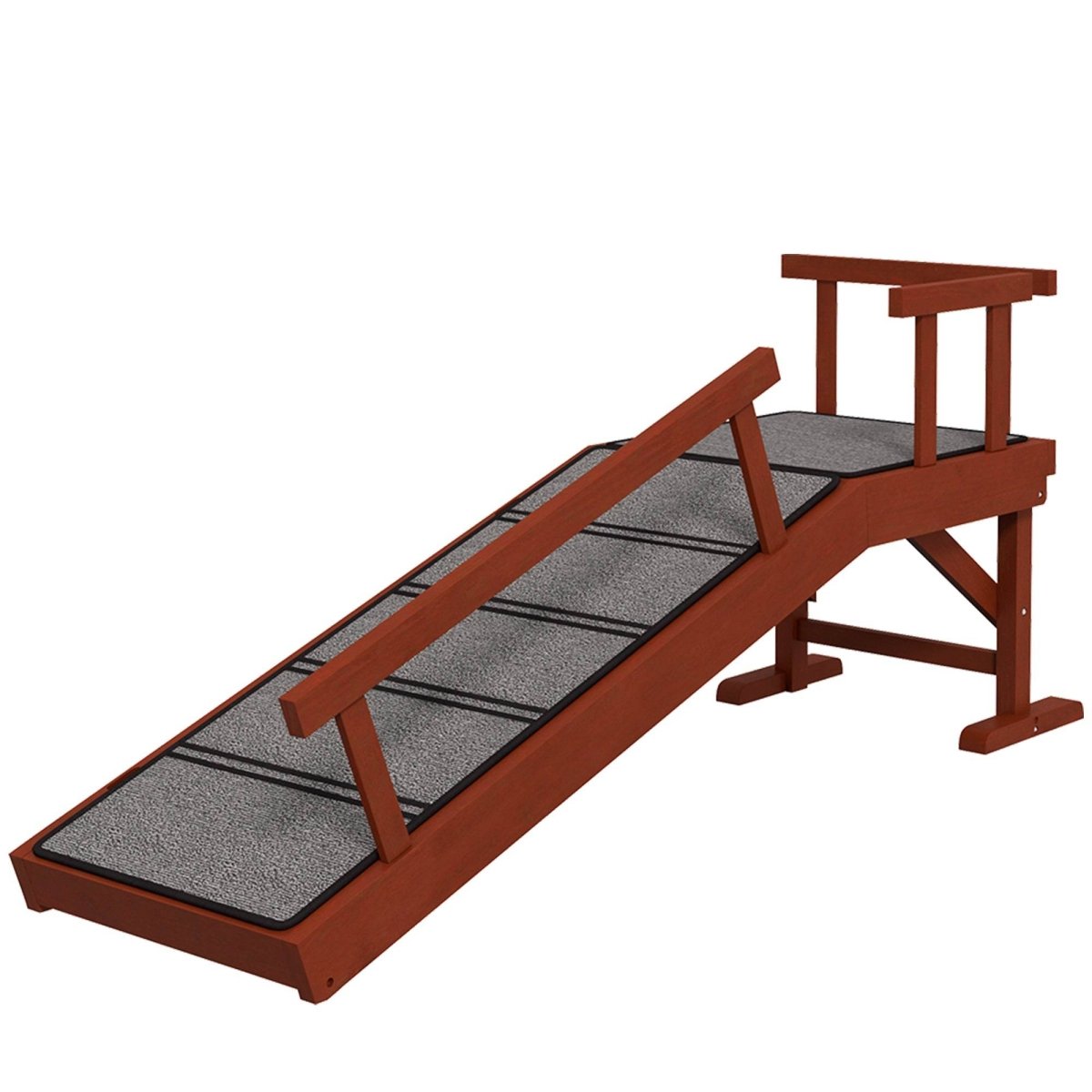 Pine Wood Dog Ramp With Removable Guardrails - Omega Lifestyles