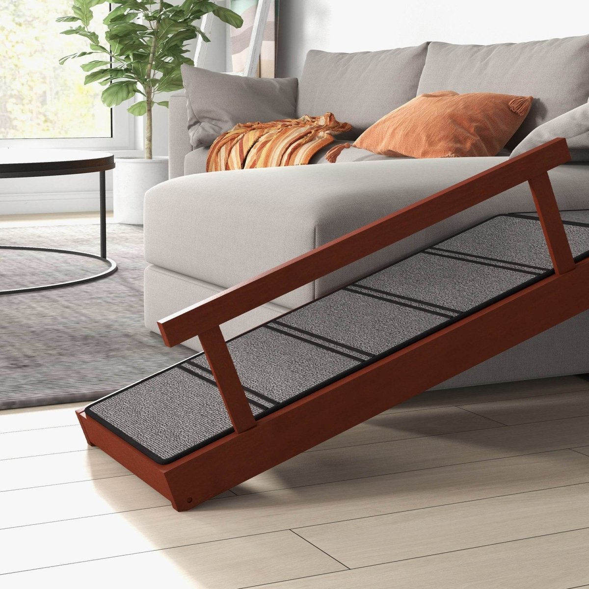 Pine Wood Dog Ramp With Removable Guardrails - Omega Lifestyles