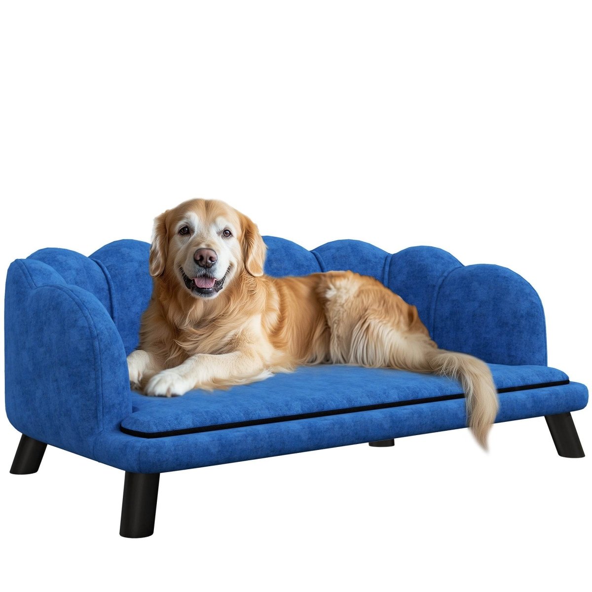 Velvet Large Dog Couch With Foam Cushion - Sleep Galleria