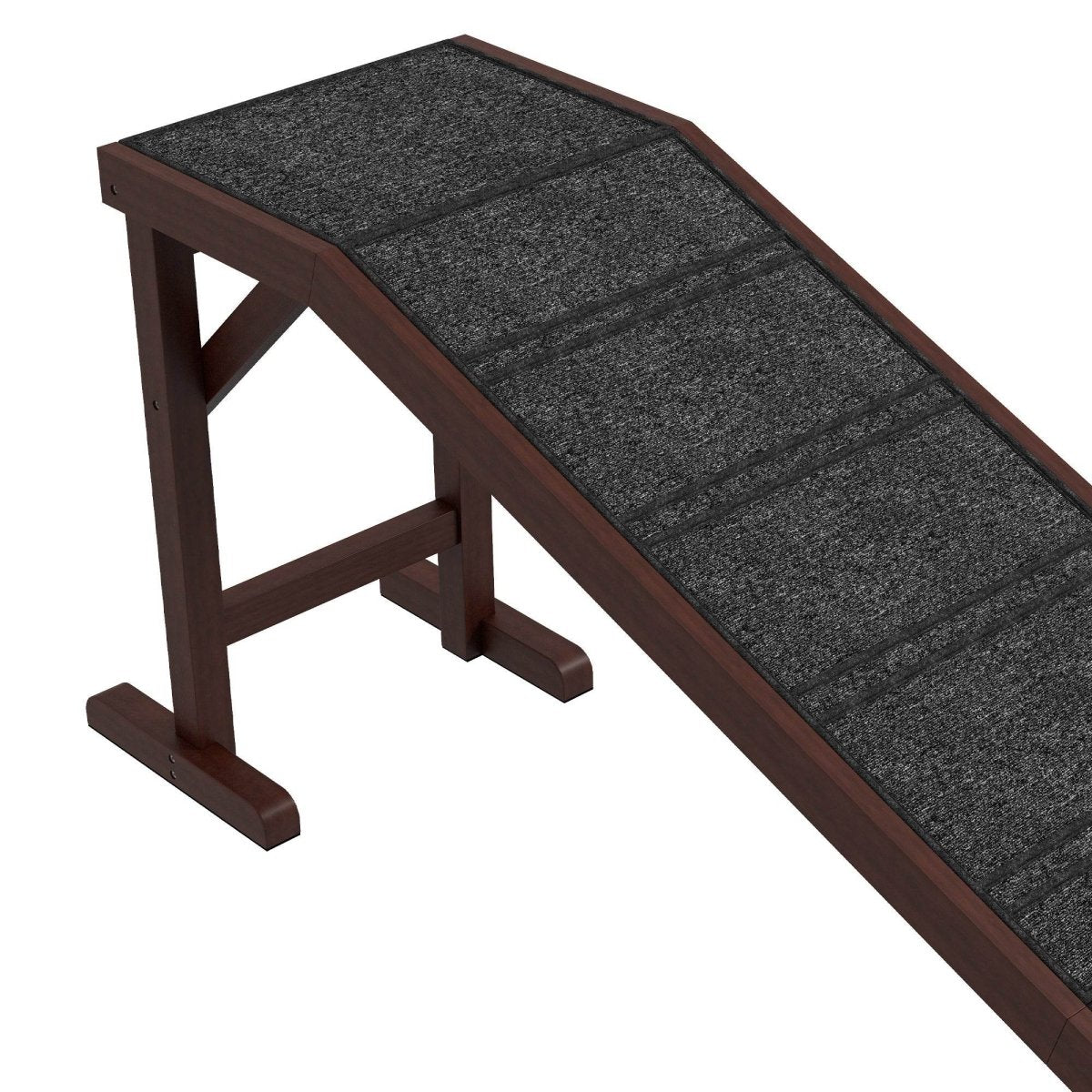 Wooden Pet Ramp With Anti-Slip Carpet Platform - Sleep Galleria