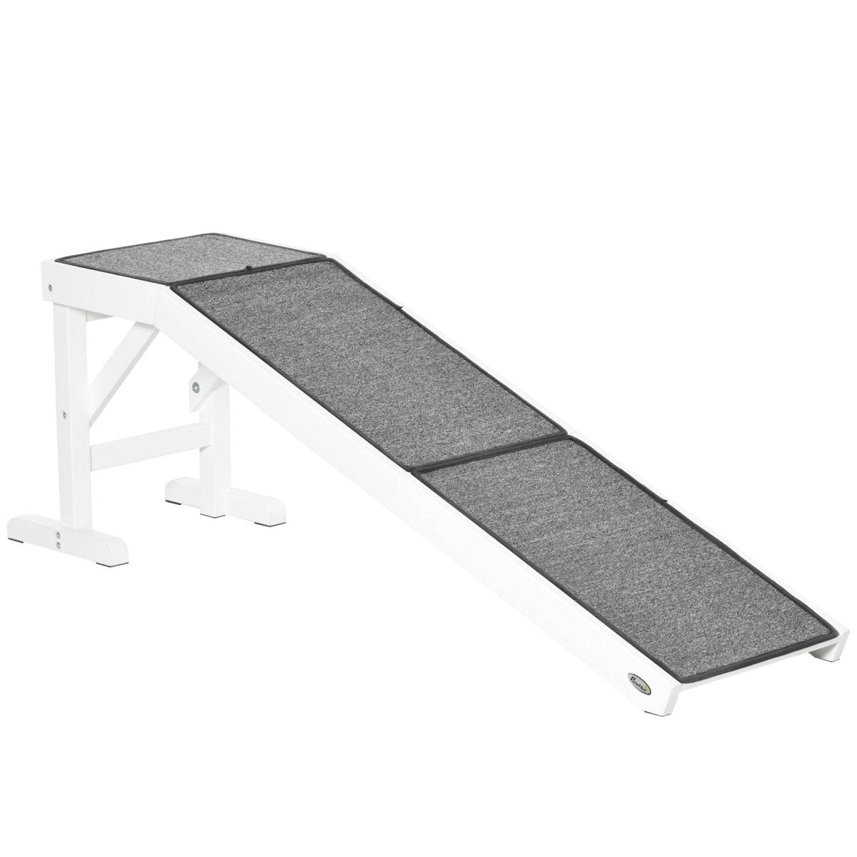 Wooden Pet Ramp With Non-Slip Carpeted Top Platform - Sleep Galleria