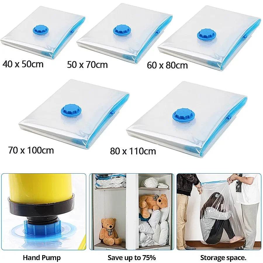 Vacuum Storage Bags Set for Clothes and Bedding - Omega Lifestyles