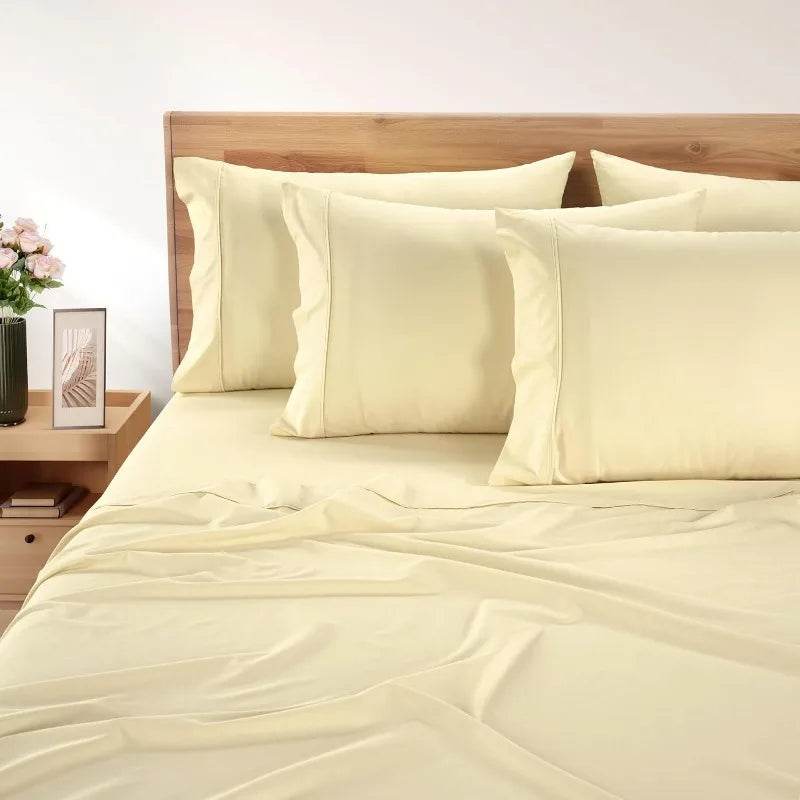 6-Piece Cotton Percale Sheet Set - Omega Lifestyles