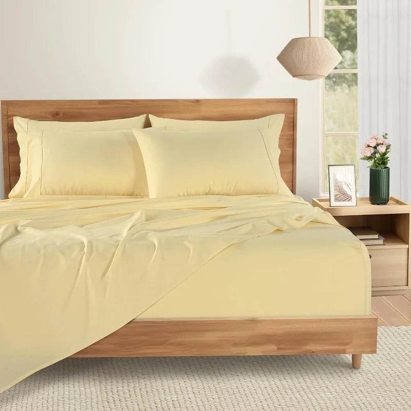 6-Piece Cotton Percale Sheet Set - Omega Lifestyles