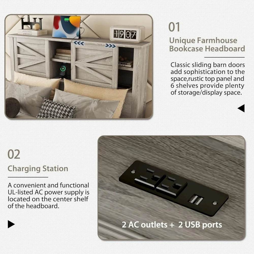 3-Piece Modern Wood Platform Bed Frame Set - Omega Lifestyles