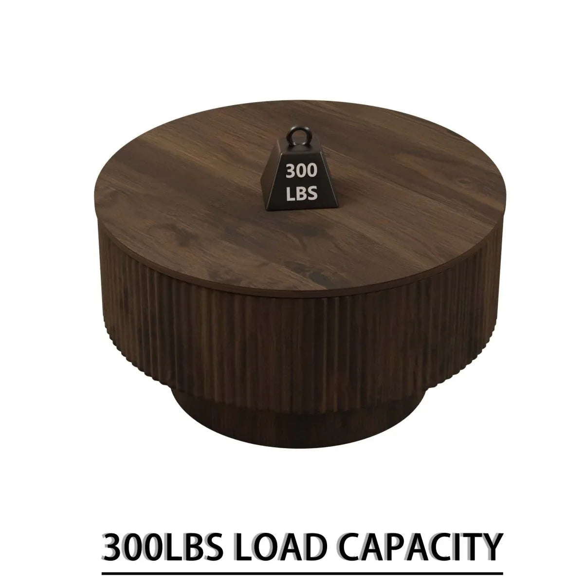 3-Piece Modern Round MDF Coffee Table And PU Chairs Set - Omega Lifestyles