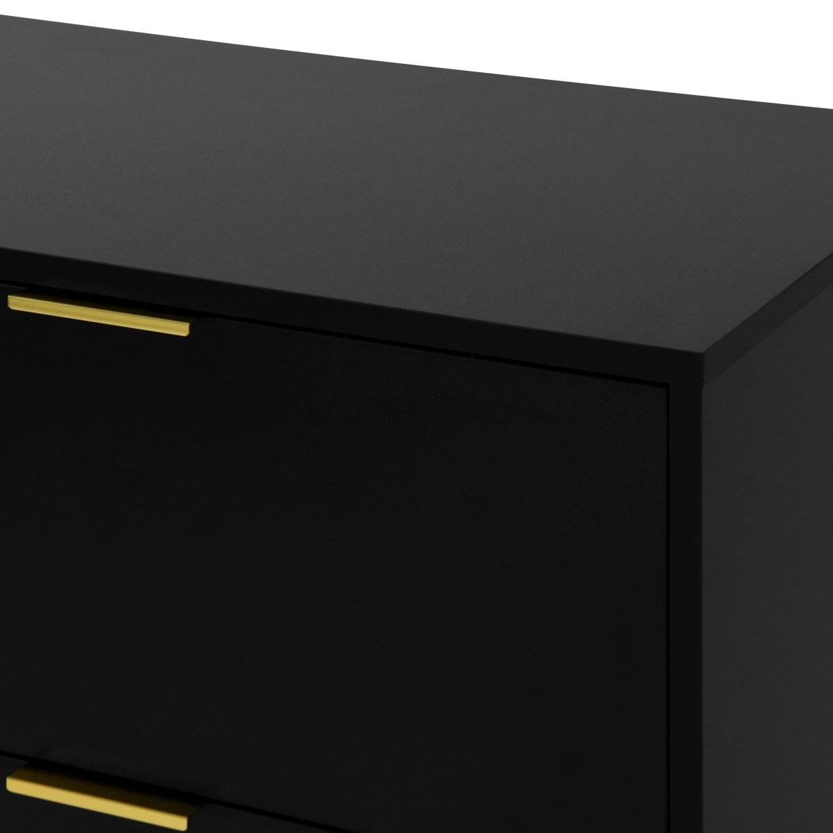 8-Drawer Black Particle Board Wood Dresser - Sleep Galleria