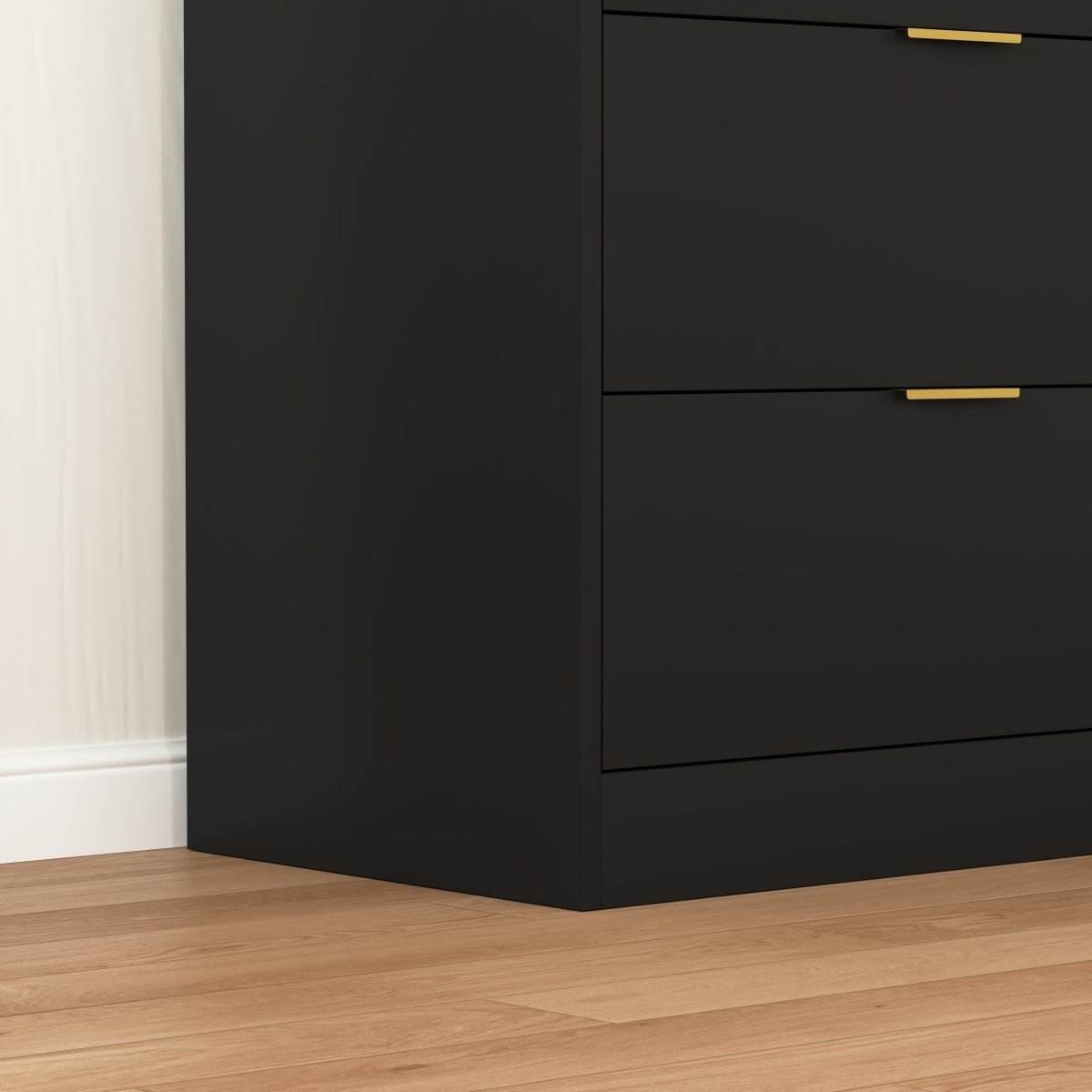 8-Drawer Black Particle Board Wood Dresser - Sleep Galleria