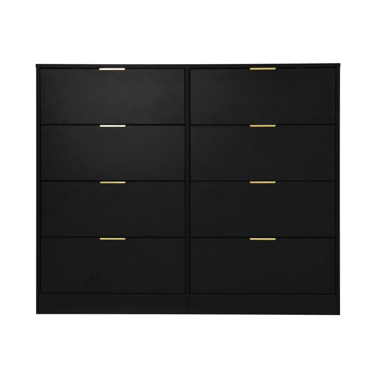 8-Drawer Black Particle Board Wood Dresser - Sleep Galleria