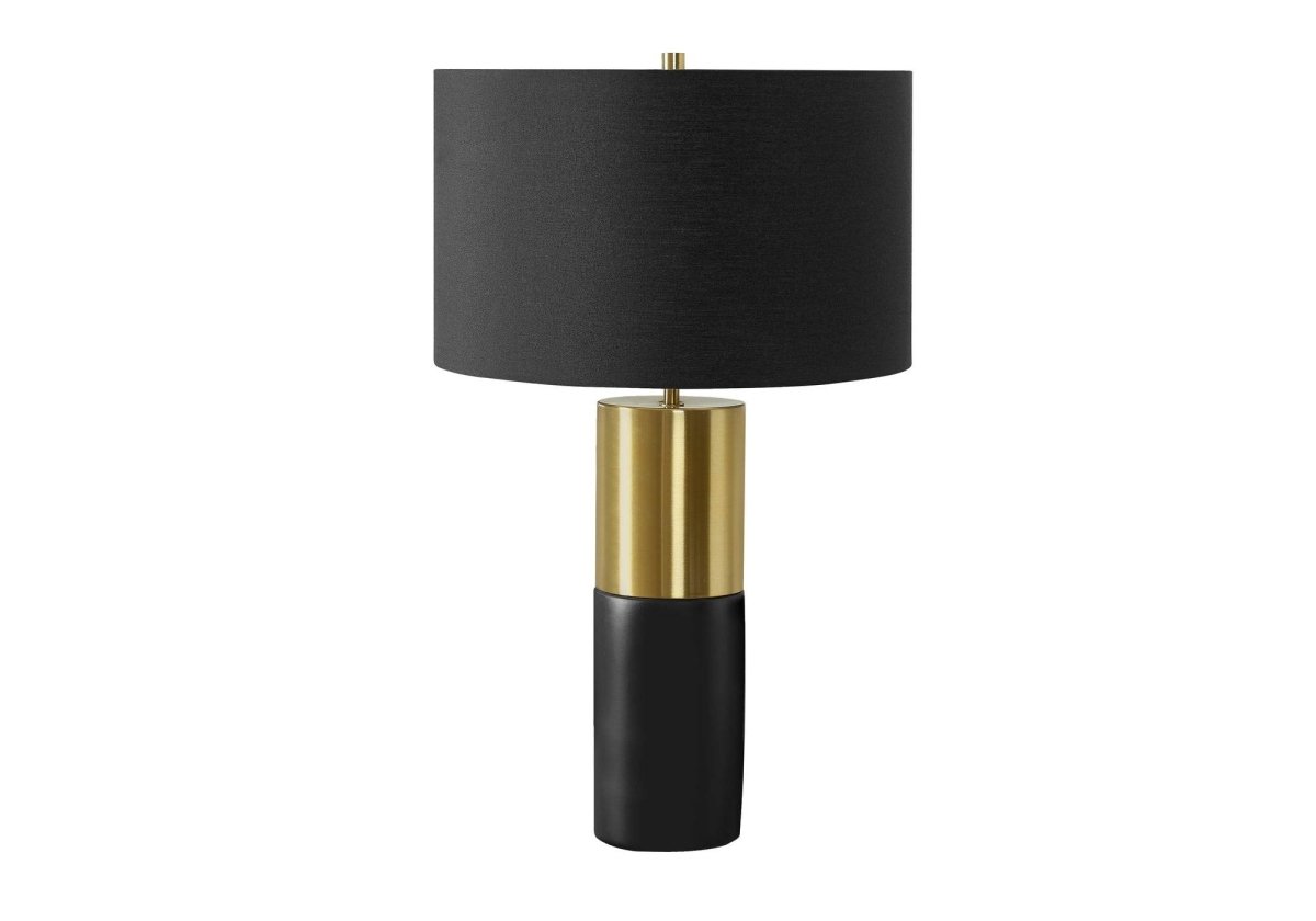 Contemporary Black Concrete Cylinder Table Lamp - Sleep Galleria