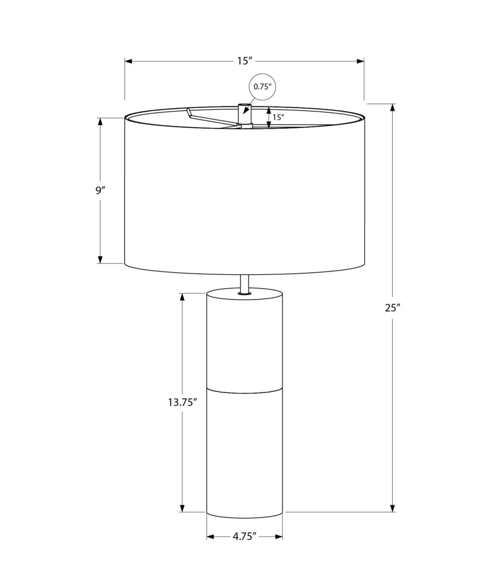 Contemporary Black Concrete Cylinder Table Lamp - Sleep Galleria