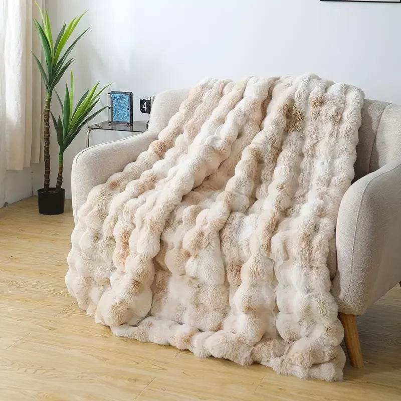 Cozy Soft Faux Rabbit Fleece Throw Blanket - Sleep Galleria