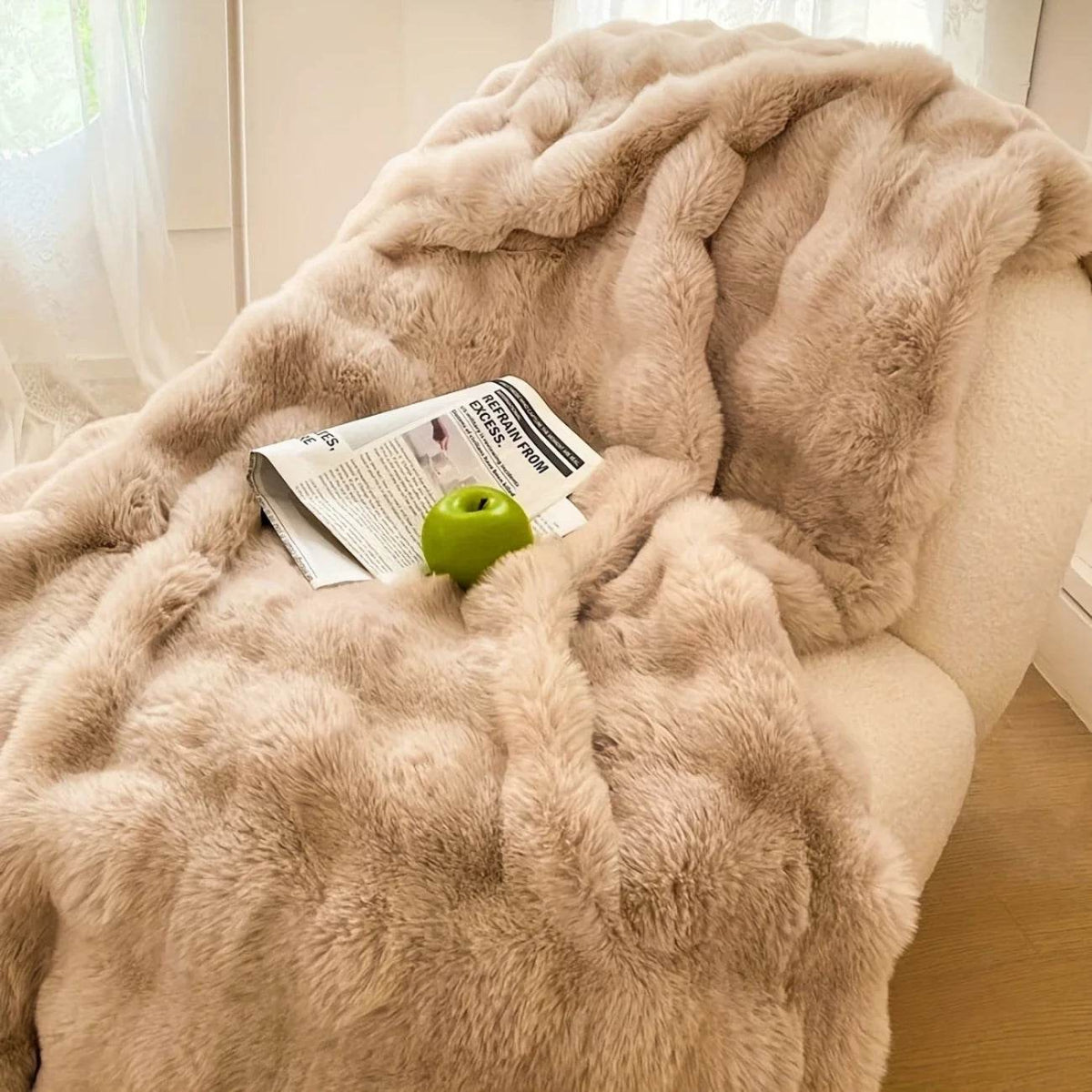 Cozy Soft Faux Rabbit Fleece Throw Blanket - Sleep Galleria