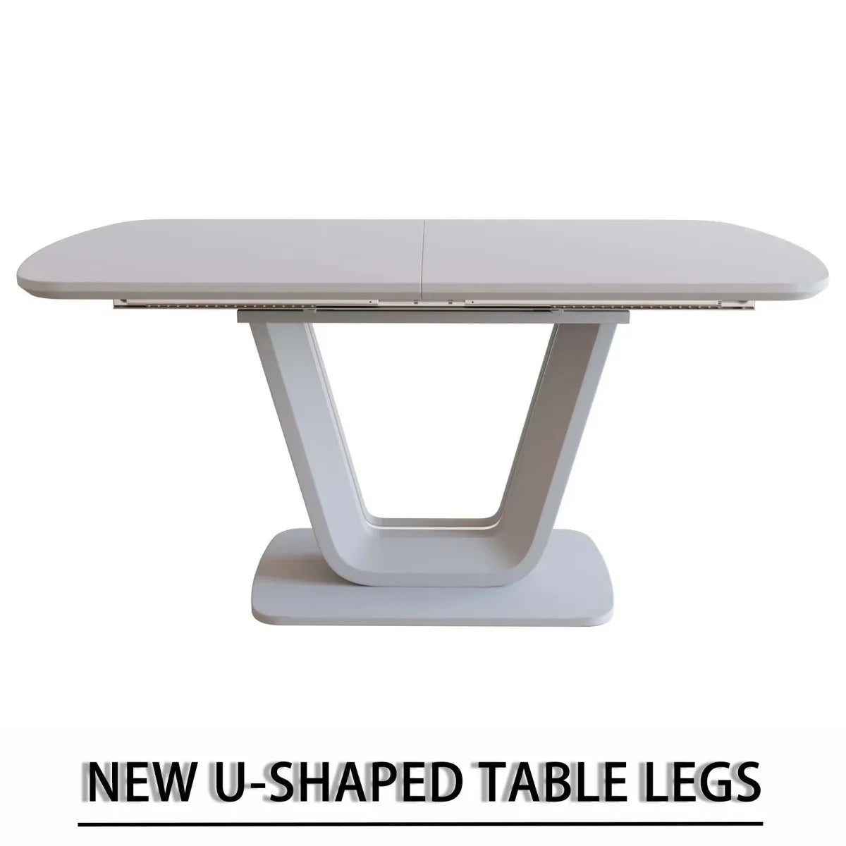 Expandable MDF Dining Table Set With Six PU Chairs - Omega Lifestyles