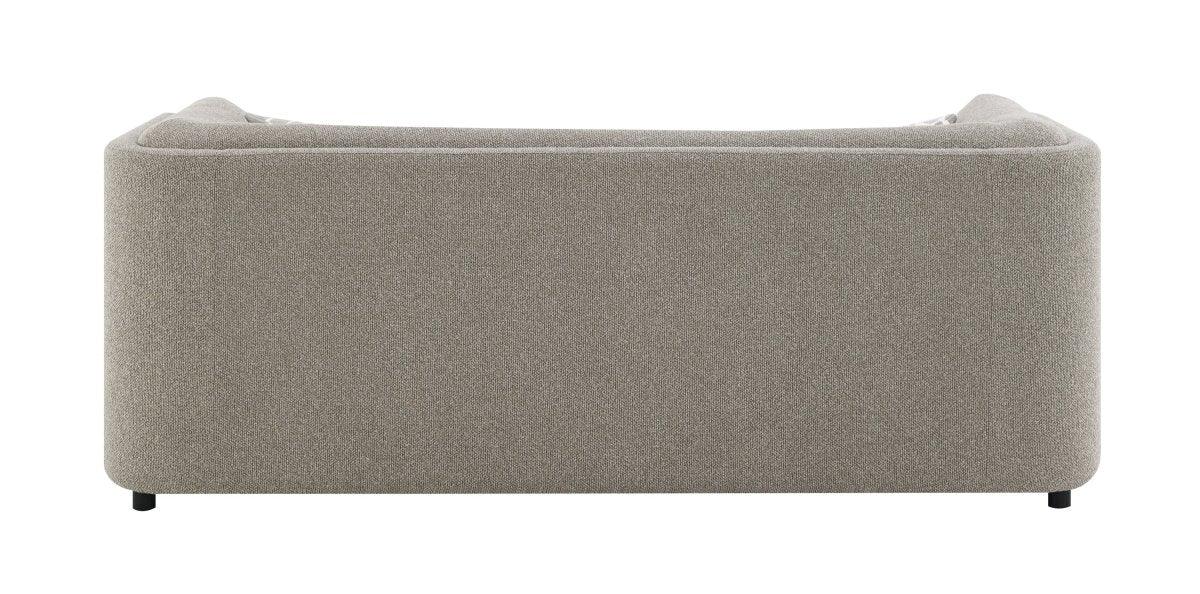 Gray Chenille Sofa With Pillows And Wooden Frame - Omega Lifestyles