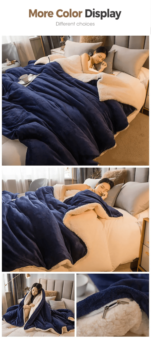 Heated Anti-Pilling Wool Throw Blanket Winter Cozy - Sleep Galleria