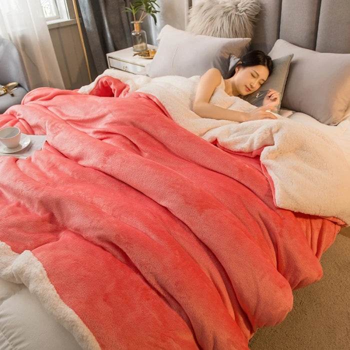 Heated Anti-Pilling Wool Throw Blanket Winter Cozy - Sleep Galleria