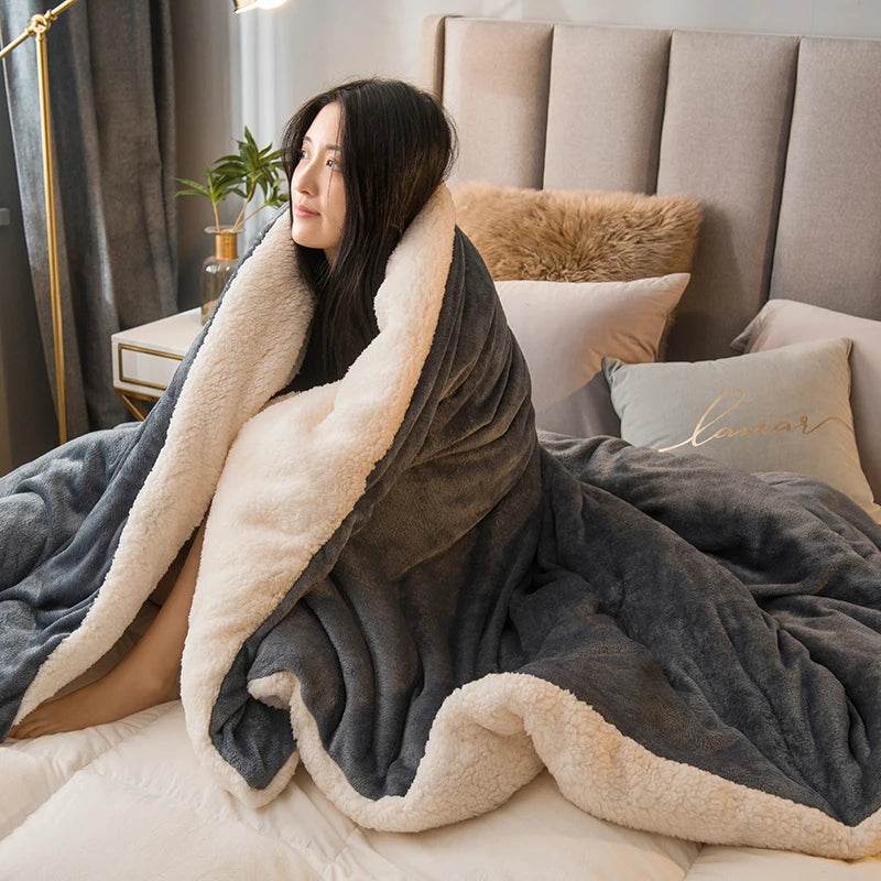 Heated Anti-Pilling Wool Throw Blanket Winter Cozy - Sleep Galleria