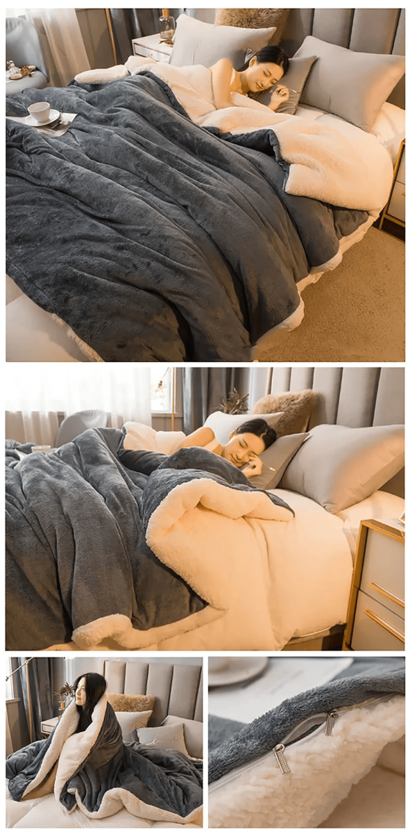 Heated Anti-Pilling Wool Throw Blanket Winter Cozy - Sleep Galleria