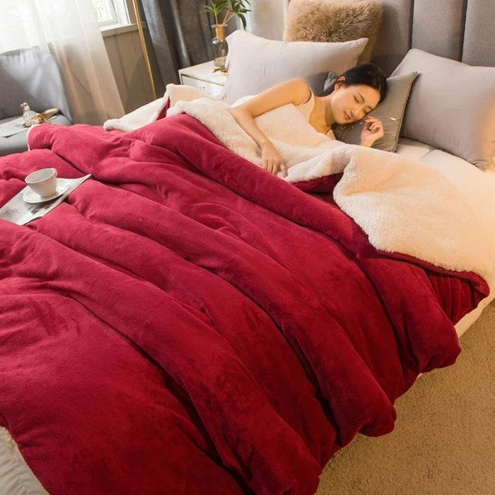 Heated Anti-Pilling Wool Throw Blanket Winter Cozy - Sleep Galleria