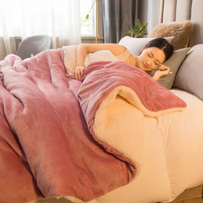 Heated Anti-Pilling Wool Throw Blanket Winter Cozy - Sleep Galleria