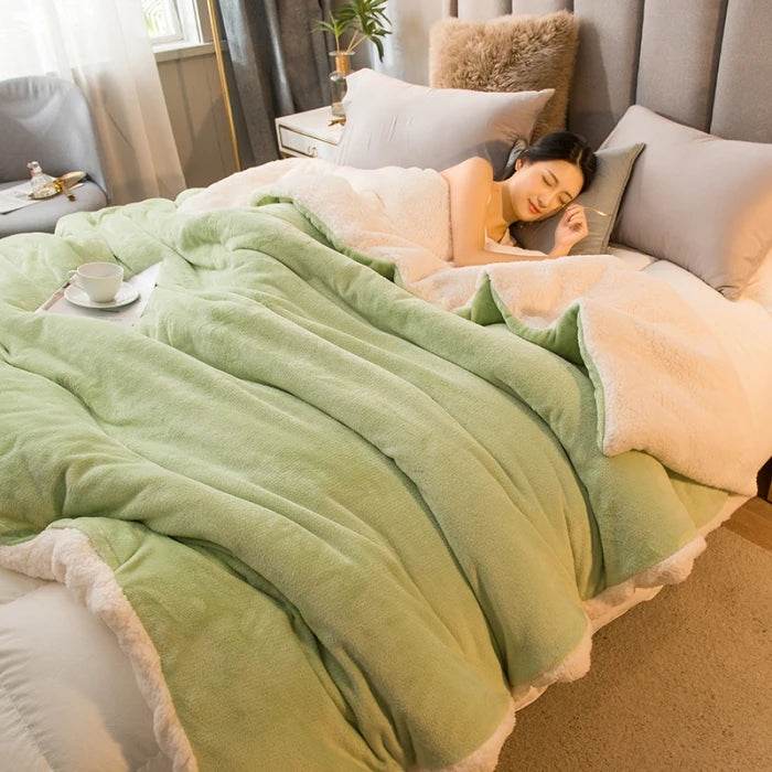 Heated Anti-Pilling Wool Throw Blanket Winter Cozy - Sleep Galleria