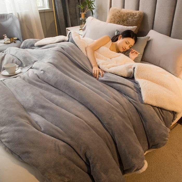 Heated Anti-Pilling Wool Throw Blanket Winter Cozy - Sleep Galleria