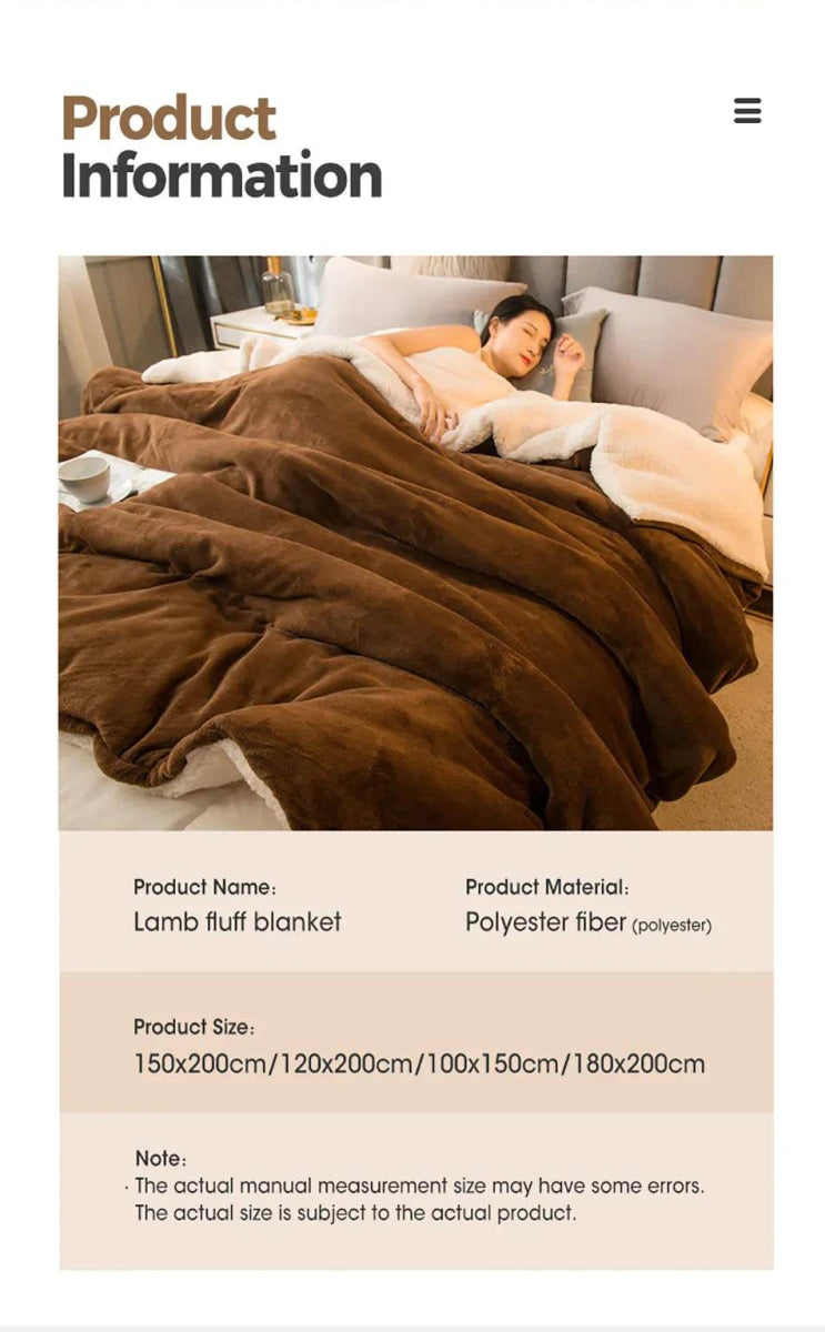 Heated Anti-Pilling Wool Throw Blanket Winter Cozy - Sleep Galleria