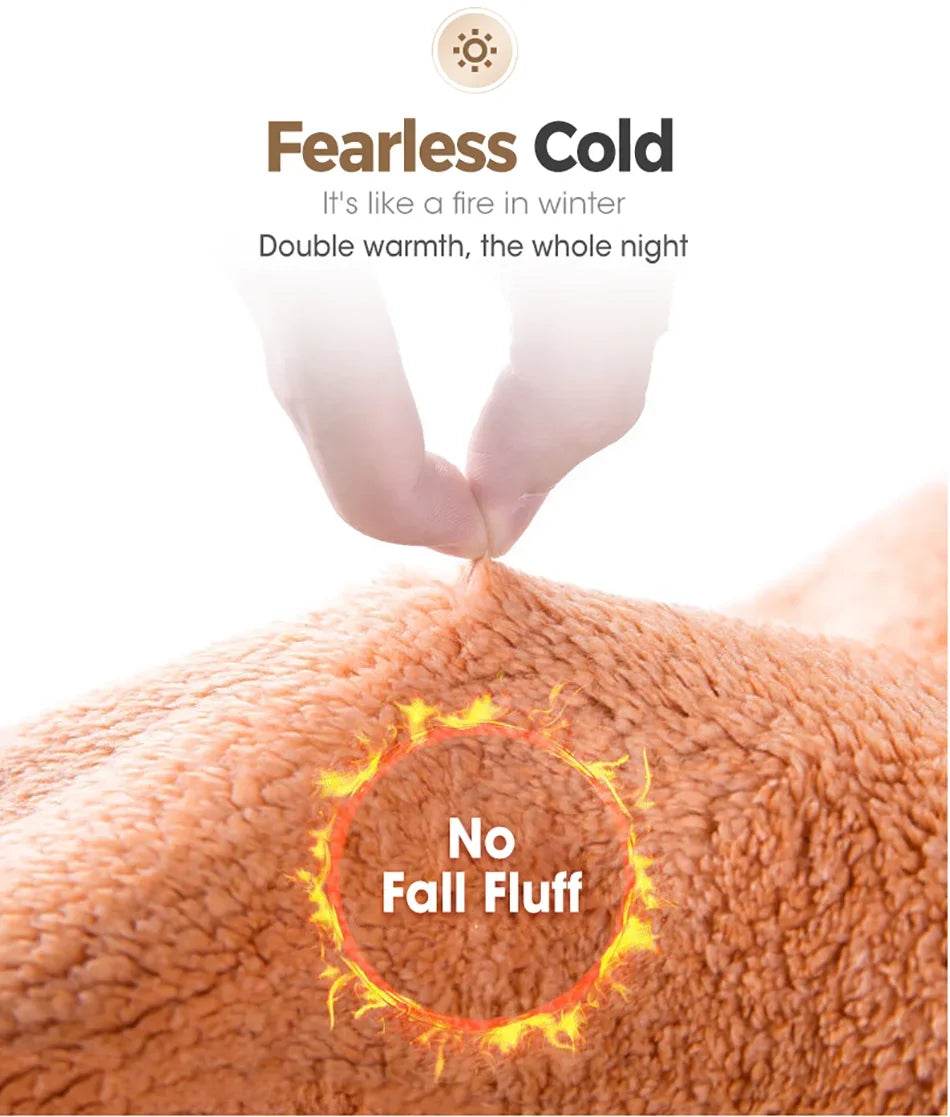 Heated Anti-Pilling Wool Throw Blanket Winter Cozy - Sleep Galleria