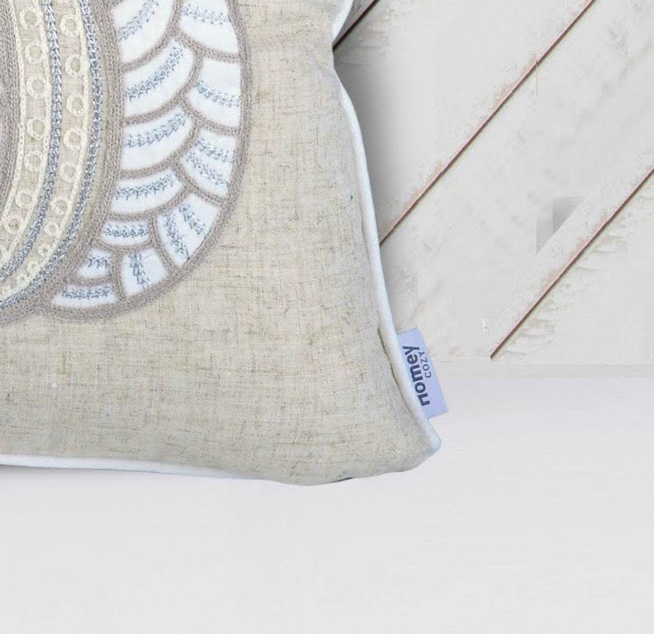 Lace Embroidered Pumpkin 20x20 Inch Throw Pillow - Reposea - Omega Lifestyles