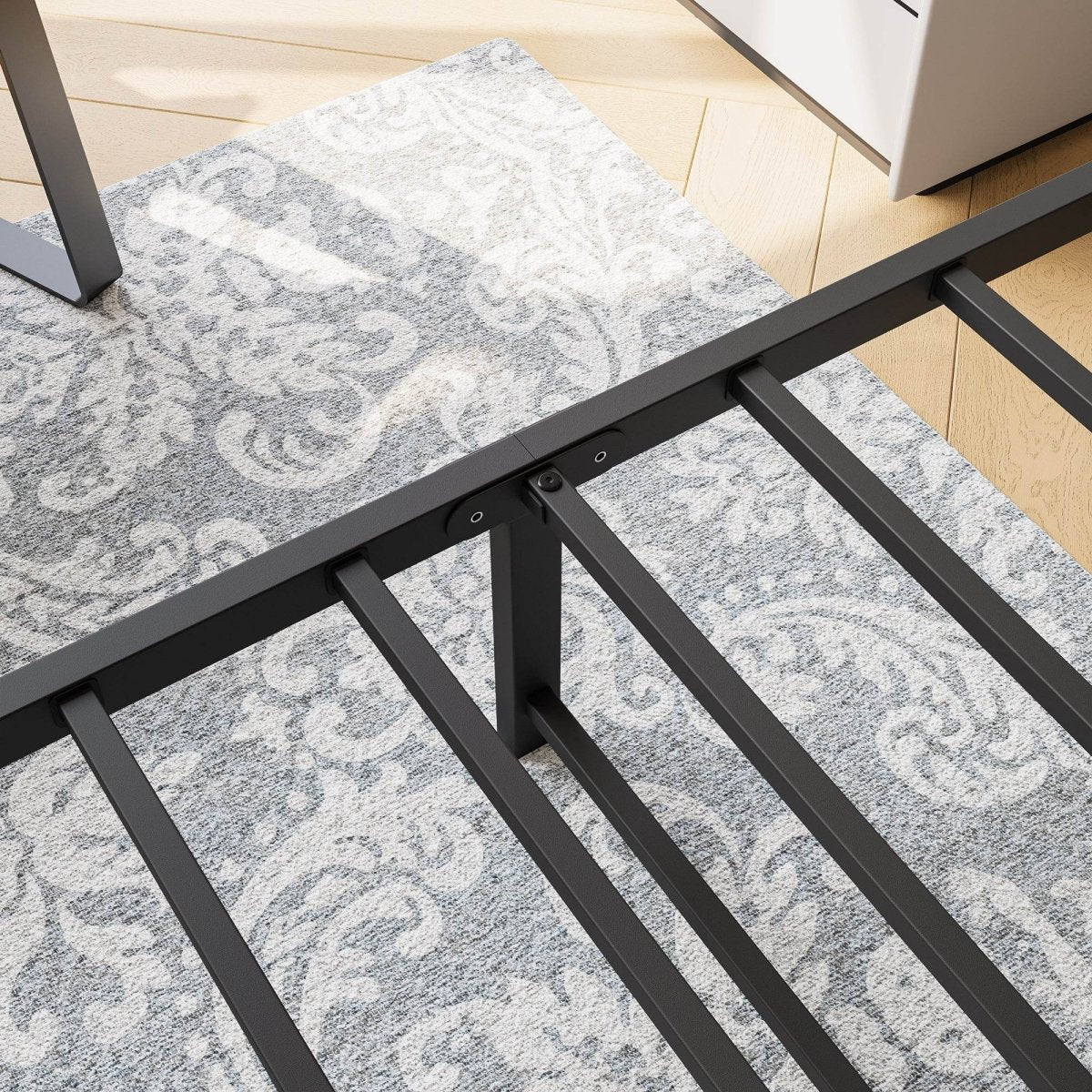 Queen Metal Platform Bed Frame With Storage - Reposea - Omega Lifestyles