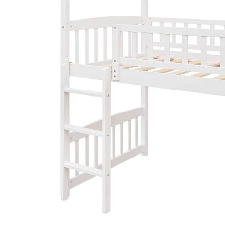 Solid Wood Twin Loft Bed With Slide And Playhouse Design - Sleep Galleria