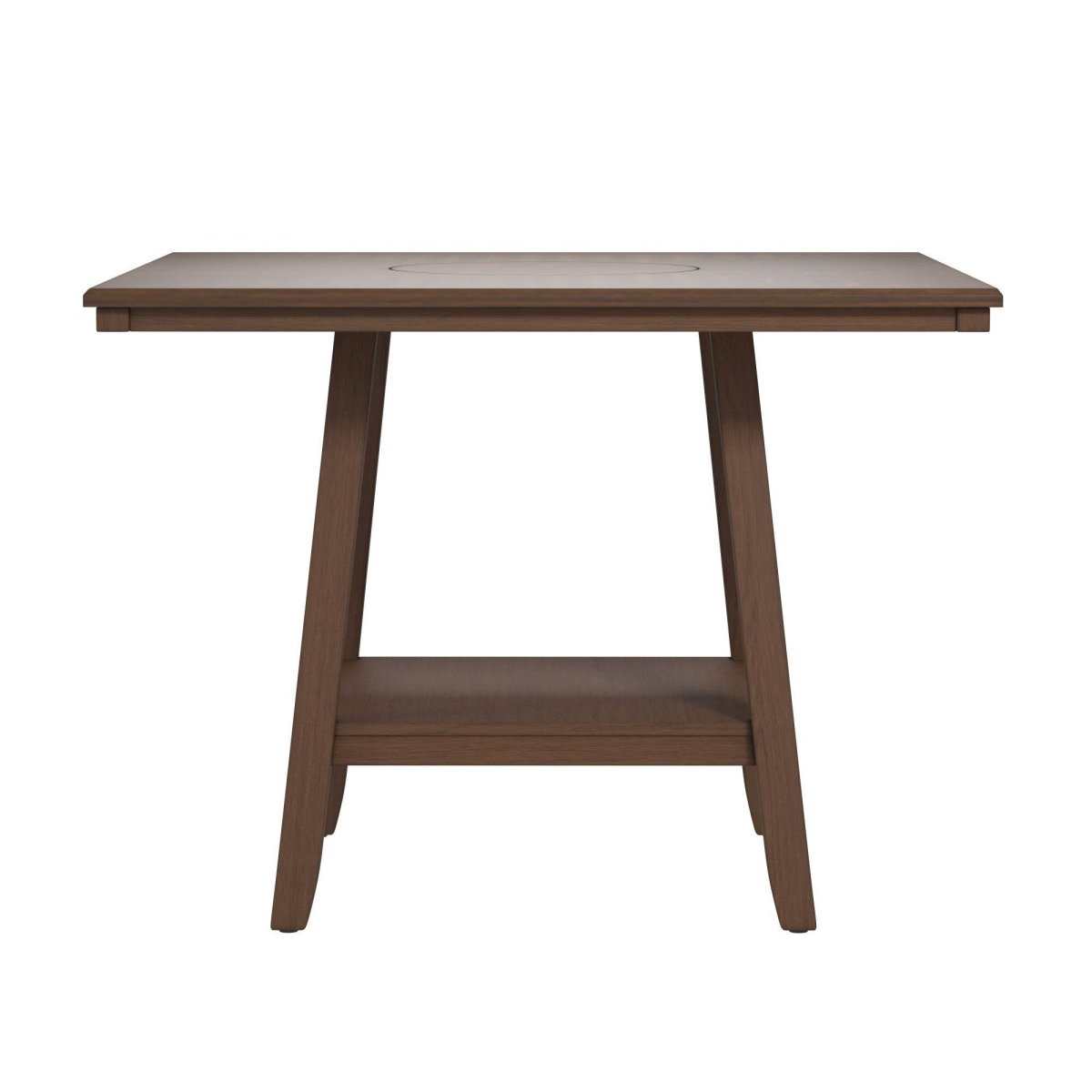 Transitional Walnut Brown Engineered Wood Square Accent Table - Reposea - Omega Lifestyles