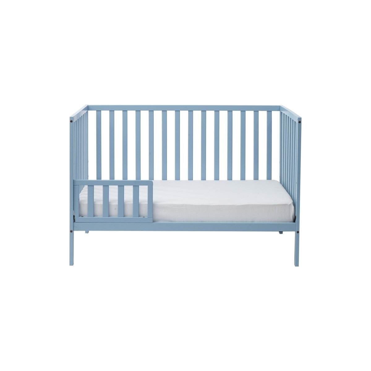 3-in-1 Convertible Solid Wood Baby Blue Crib - Sleep Galleria