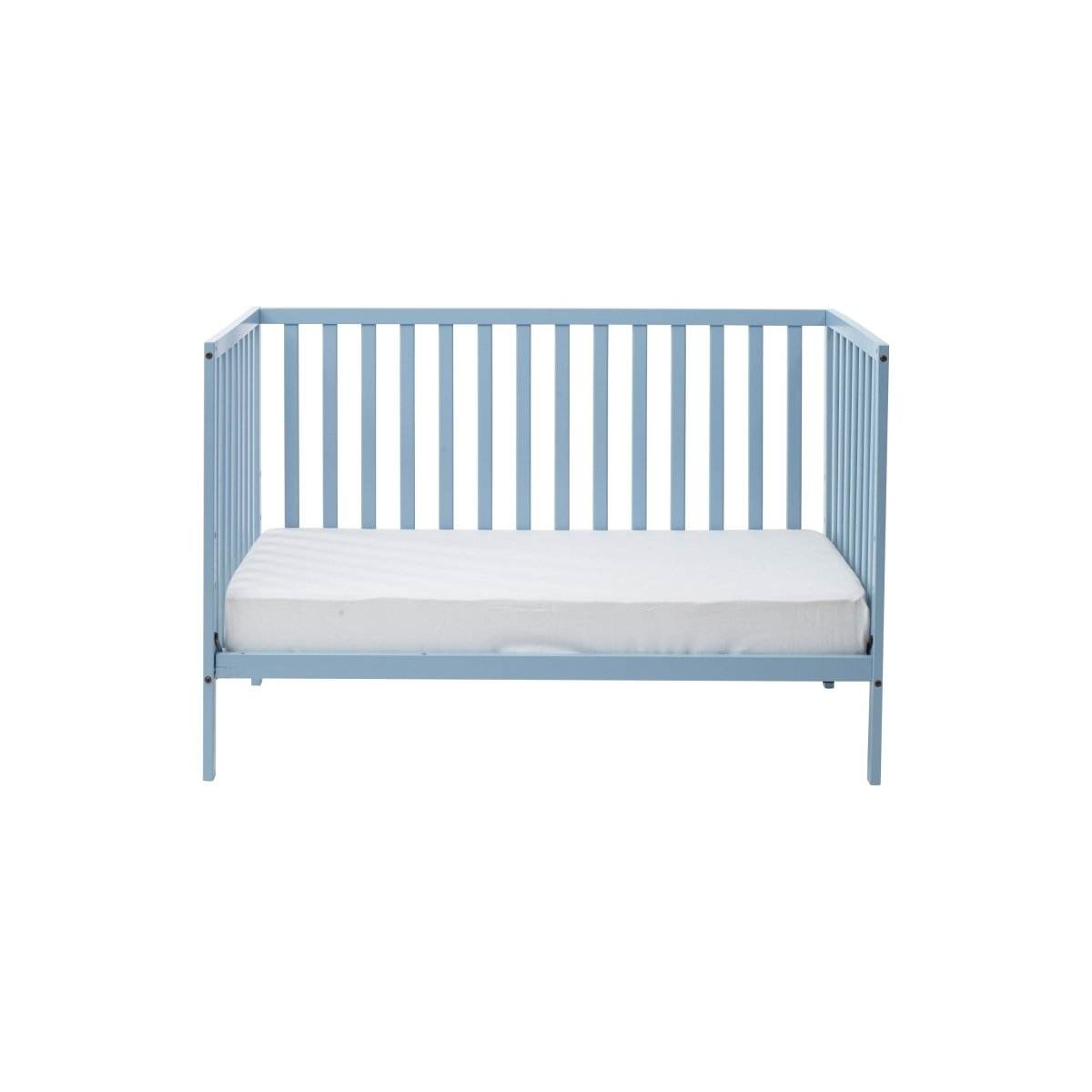 3-in-1 Convertible Solid Wood Baby Blue Crib - Sleep Galleria