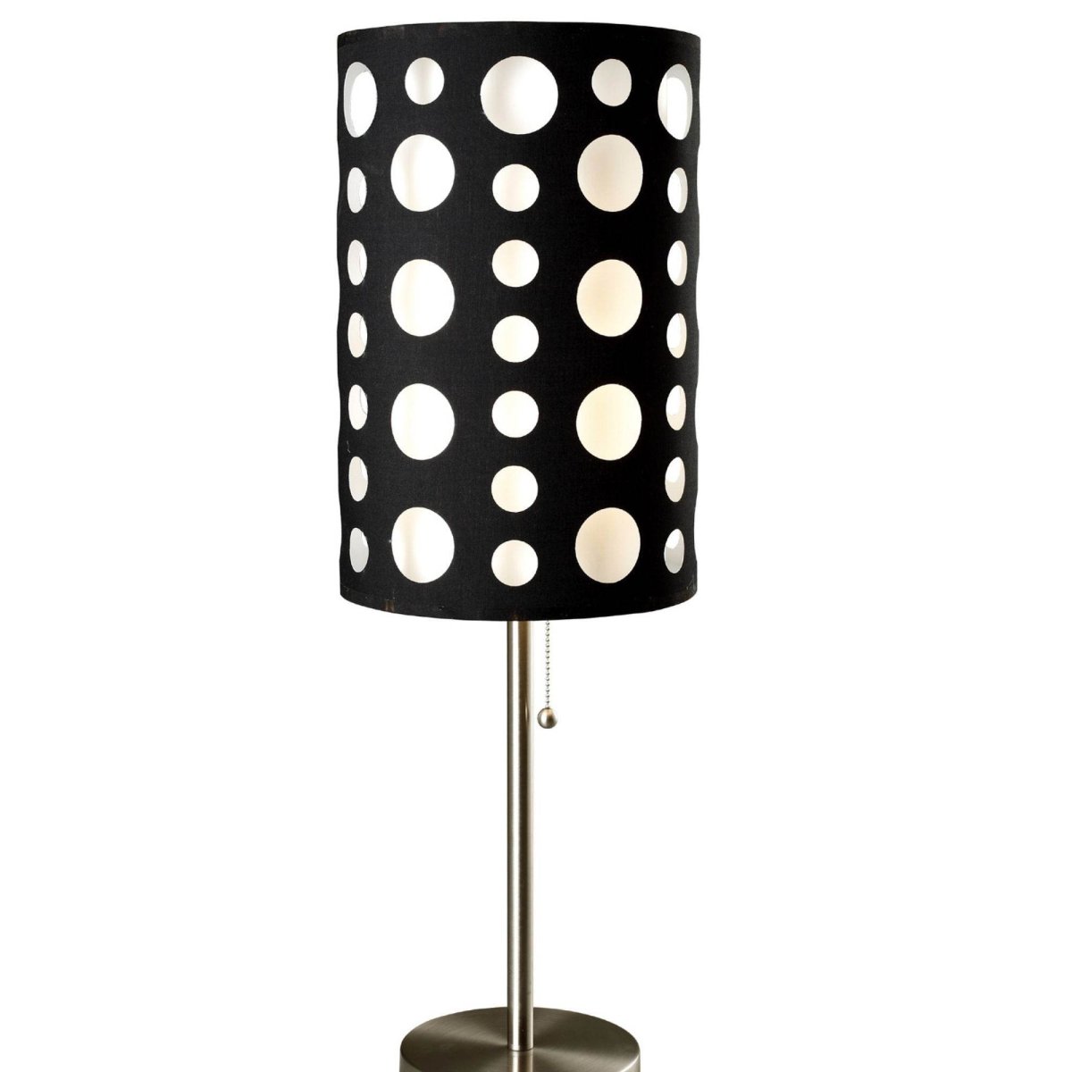 33-Inch Metal Table Lamp With Dual Fabric Shade - Sleep Galleria
