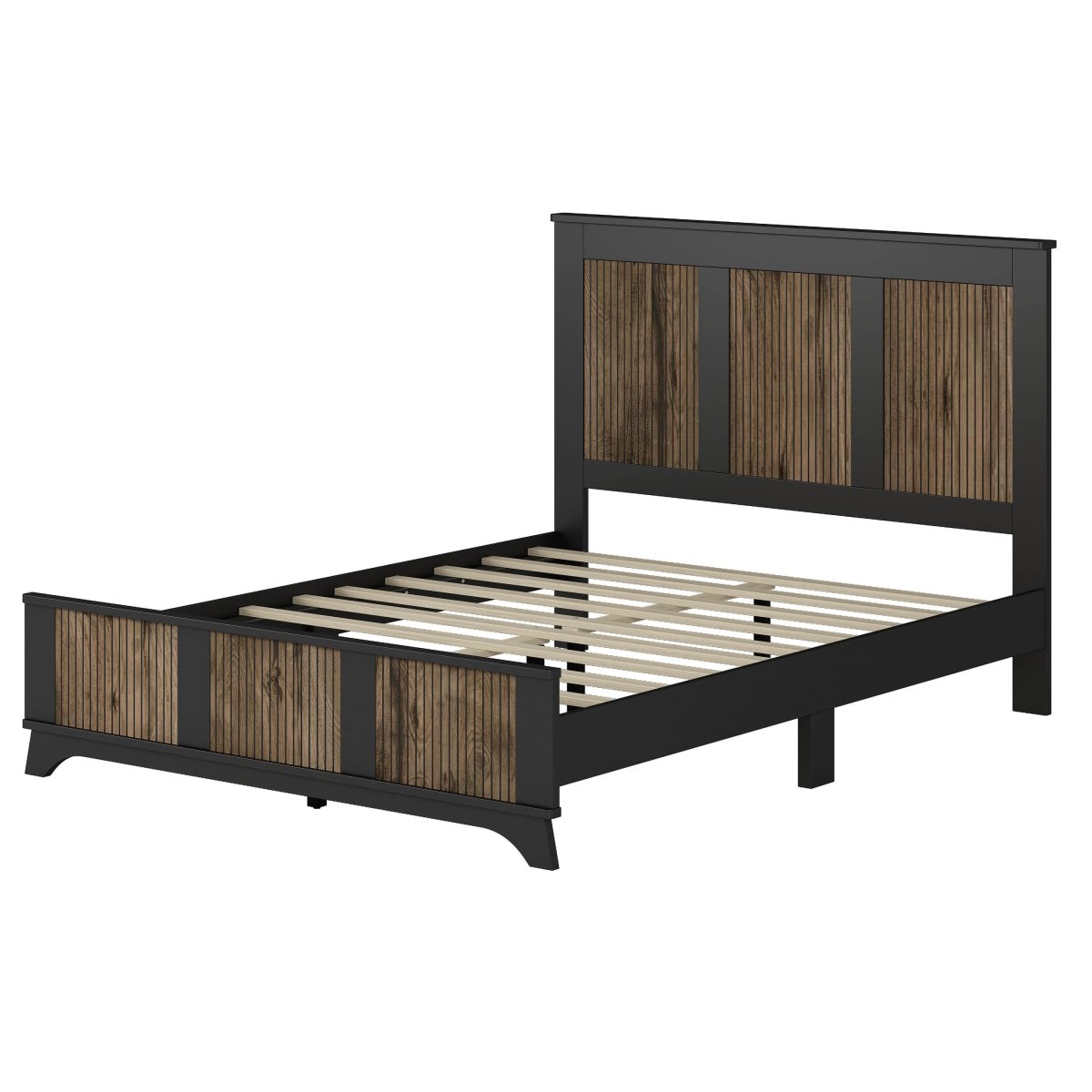4-Piece Farmhouse Platform Bed Set With Storage - Omega Lifestyles