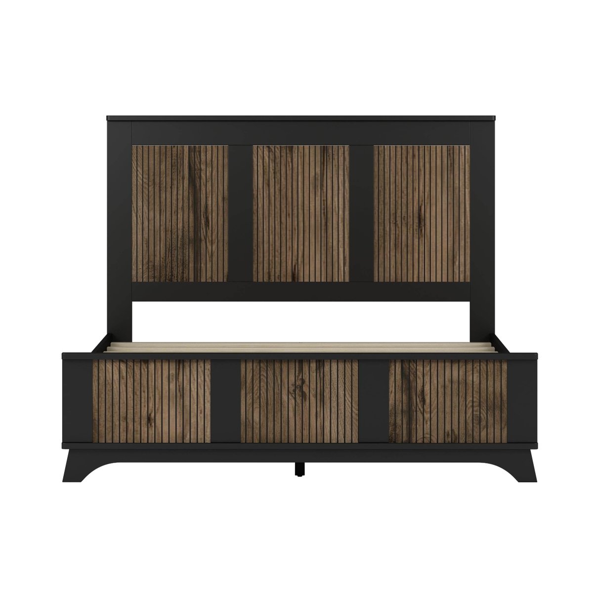 4-Piece Farmhouse Platform Bed Set With Storage - Omega Lifestyles