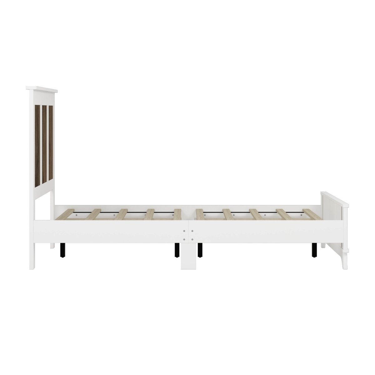 4-Piece White Farmhouse Platform Bed Set With Storage - Sleep Galleria