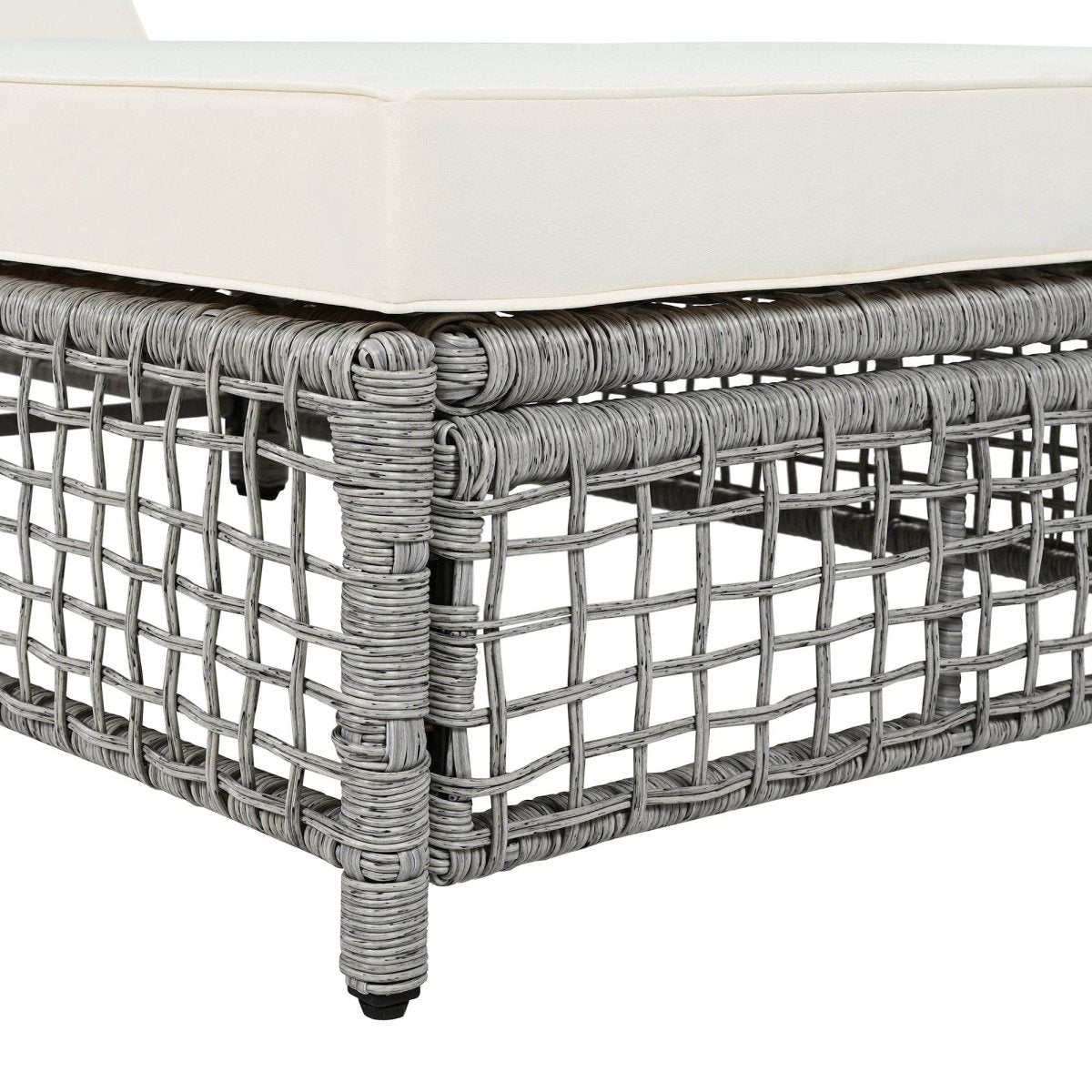 Adjustable 5-Position Backrest Outdoor Rattan Lounge Chair - Sleep Galleria